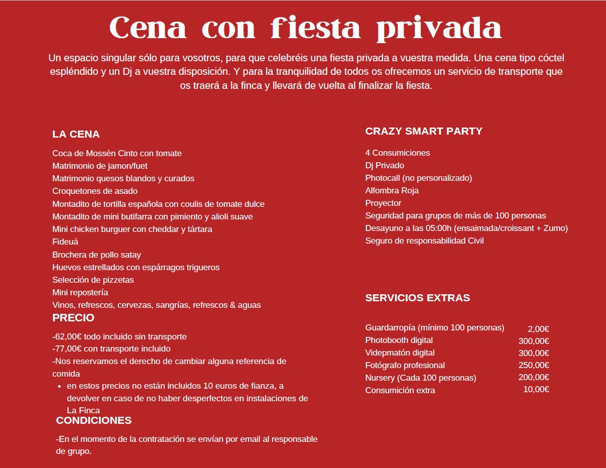 cena-fiesta-privada